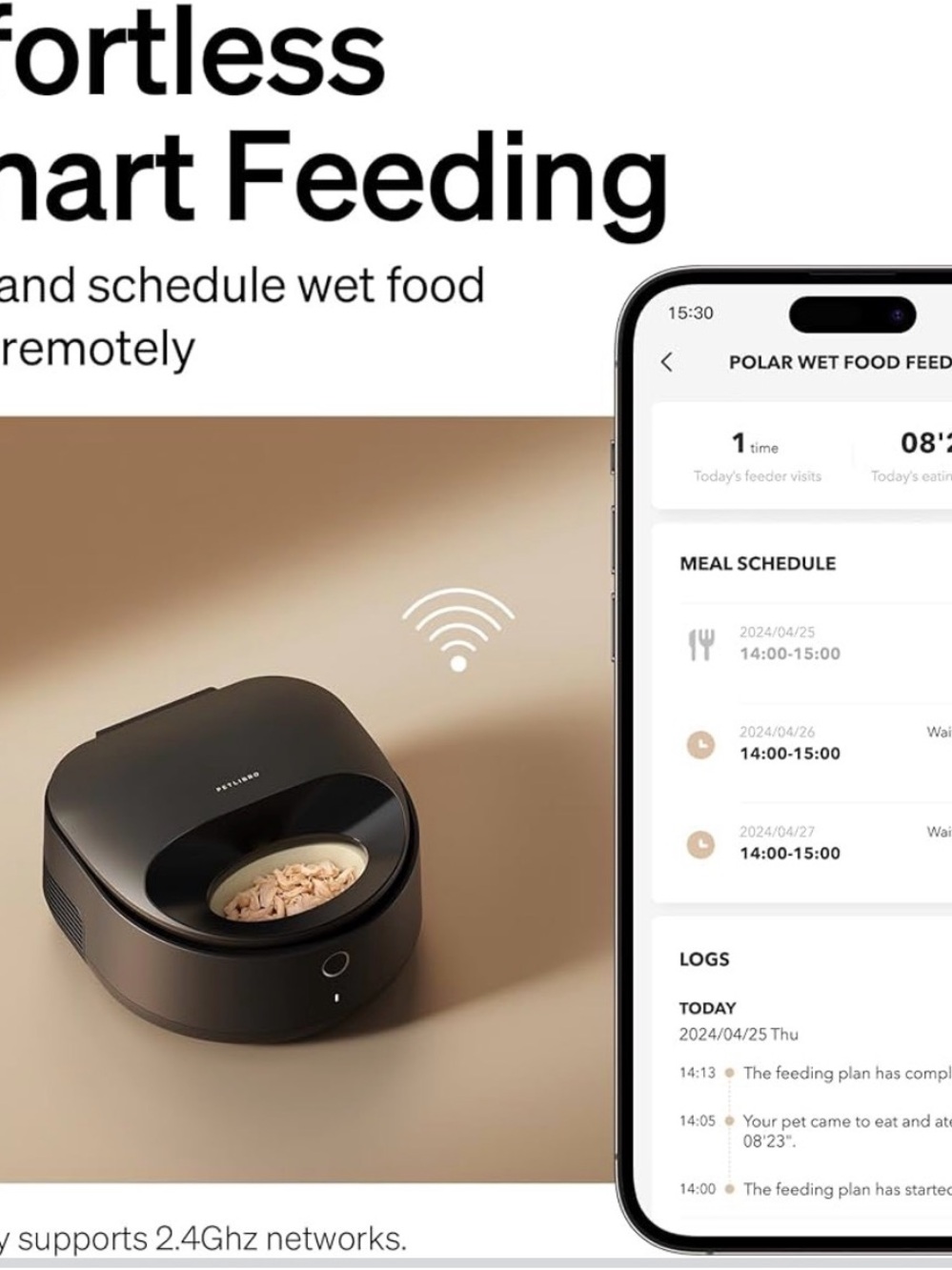 Automatic Wet-Food Cat Feeder with Removable Bowl and App - Picture 9 of 13